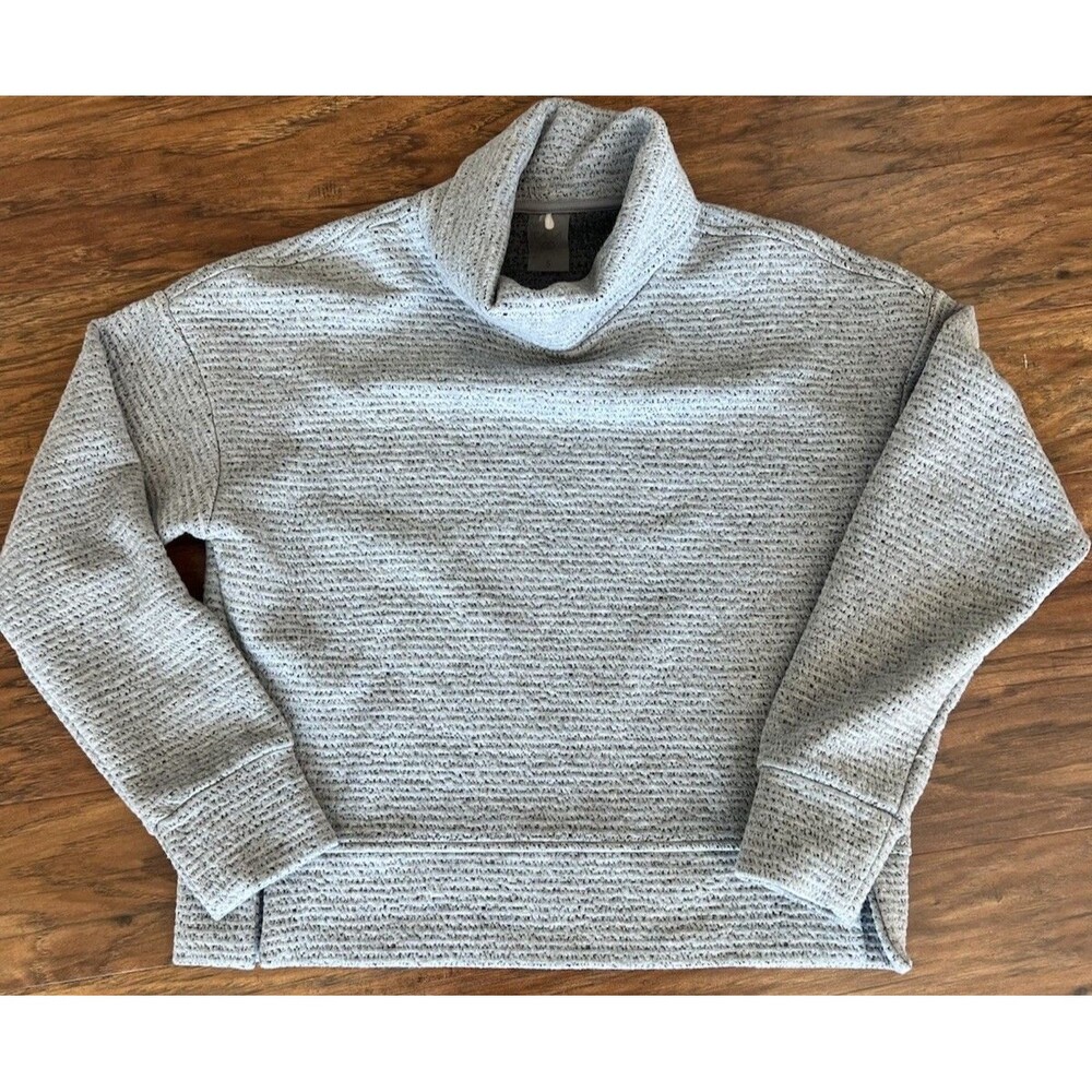 CALIA Women’s Textured Size Small Pullover Sweater Gray Cowl Neck Long Sleeve